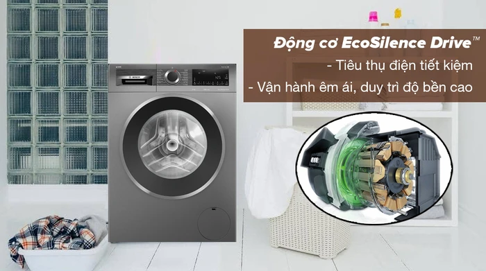 Máy Giặt Bosch WGG254A0VN Seri 6, l0kg, Màu Xám